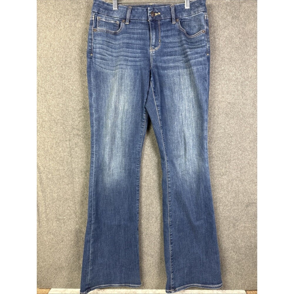 American Eagle Jeans Women 8 R Medium Blue Curvy Kickboot Stretch Denim #8